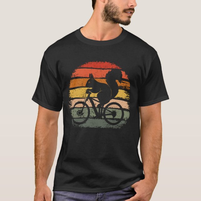 Camiseta Esquilo Andando De Bicicleta (Frente)