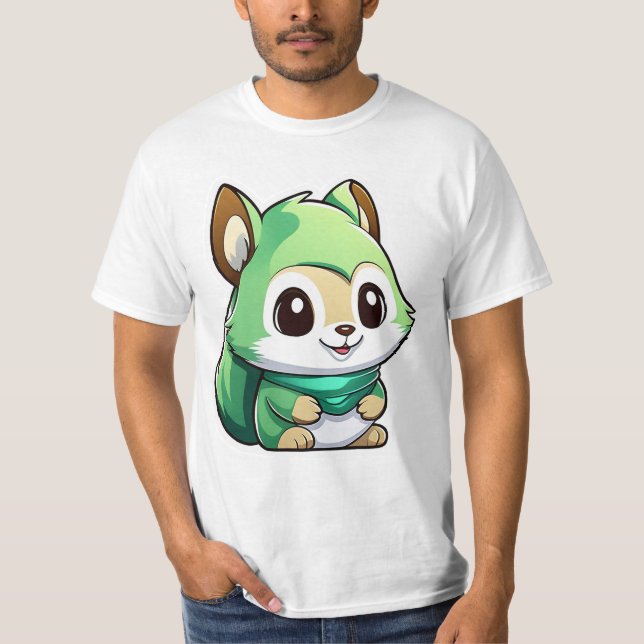 Camiseta Esquilo animal adorável (Frente)