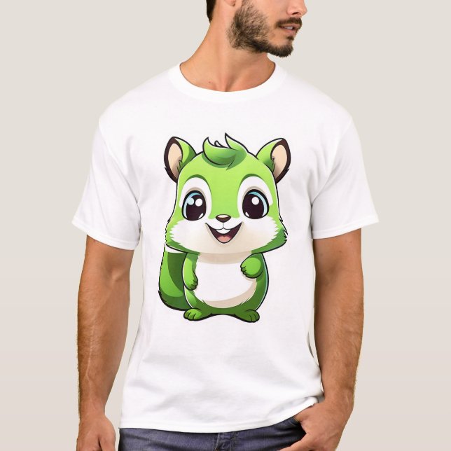 Camiseta Esquilo animal adorável (Frente)