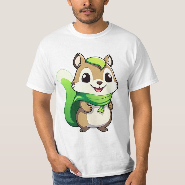 Camiseta Esquilo animal adorável (Frente)