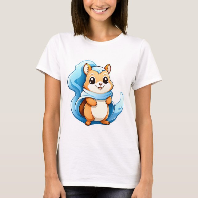 Camiseta Esquilo animal adorável (Frente)