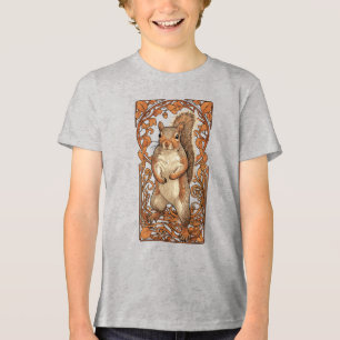 Camiseta Esquilo Art Nouveau - esquilo engraçado amante