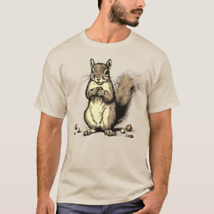 Camiseta Esquilo bonito com seus loucos para Amantes de os