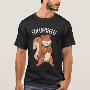 Camiseta Esquilo Bonito Feliz Escamudo Engraçado