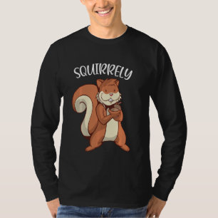 Camiseta Esquilo Bonito Feliz Escamudo Engraçado