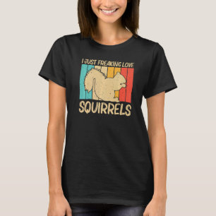 Camiseta Esquilo Bonito Para Homens Esquilos Pobre Rodado