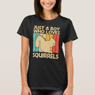 Camiseta Esquilo Bonito Para Rapazes Roedores Pet Pet Esqui