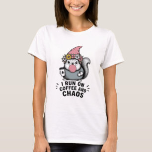 Camiseta Esquilo Café e Caos