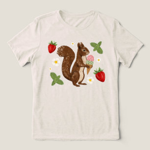 Camiseta Esquilo Caprichoso com Sorvete Botânico