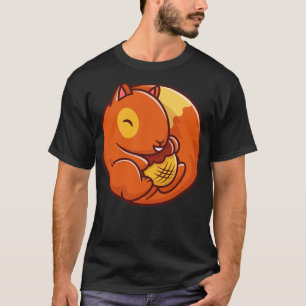 Camiseta Esquilo Cento Segurando Acorn Nut