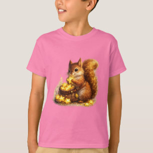 Camiseta Esquilo Coletor Estrela Dourada   Abundân