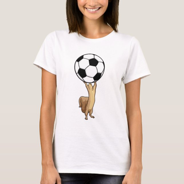Camiseta Esquilo com bola de futebol (Frente)