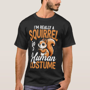 Camiseta Esquilo com Fantasia Humana Engraçado