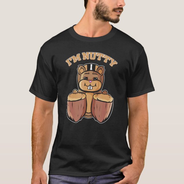 Camiseta Esquilo com Loucos de roupa (Frente)