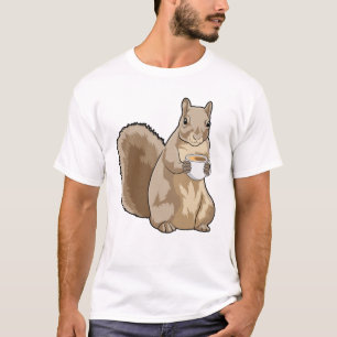 Camiseta Esquilo com Taça de Café