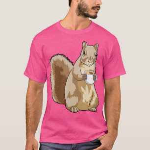 Camiseta Esquilo com Taça de Café
