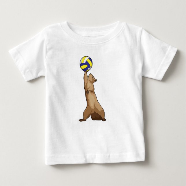 Camiseta Esquilo com voleibol (Frente)