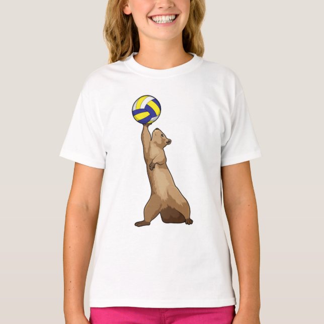 Camiseta Esquilo com voleibol (Frente)