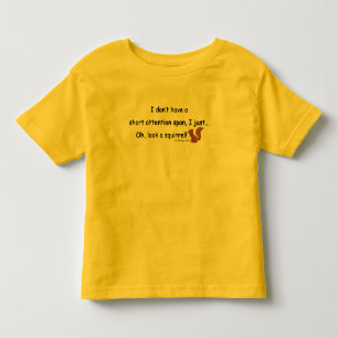 Camiseta Esquilo curto da capacidade de concentração