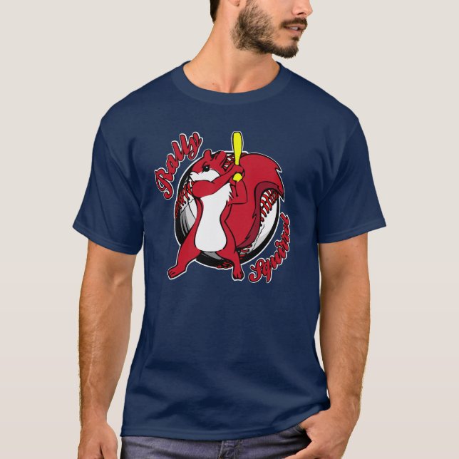 Camiseta Esquilo da reunião - homens azuis (Frente)