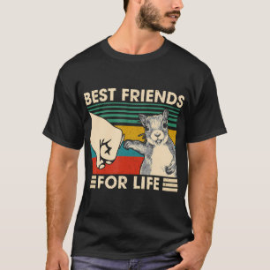 Camiseta Esquilo Da Vintagem De Retro Melhor Amigo Para A R