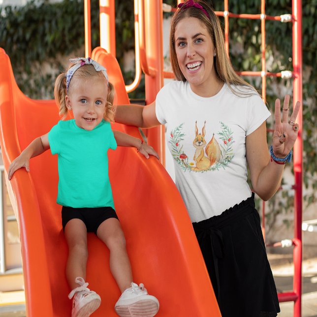 Camiseta Esquilo de Aquarela (Watercolor Squirrel Tri-Blend Shirt)