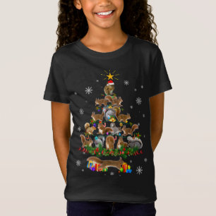 Camiseta Esquilo De Árvore De Natal Luzes De Suor De Esquil