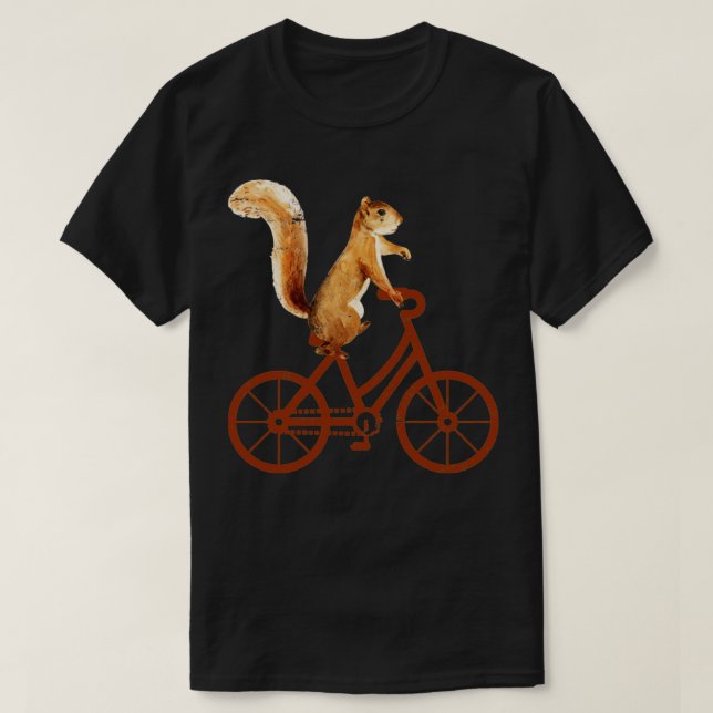 Camiseta Esquilo de Bicicleta de Esquilo (Frente do Design)