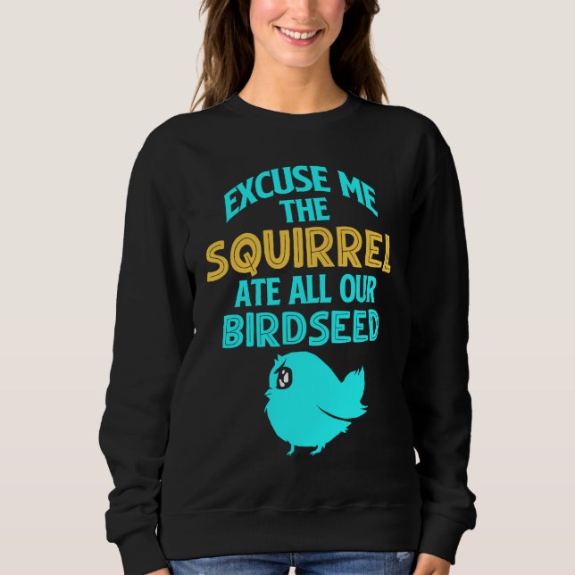 Camiseta Esquilo de Comedouro de Pássaros (Frente)