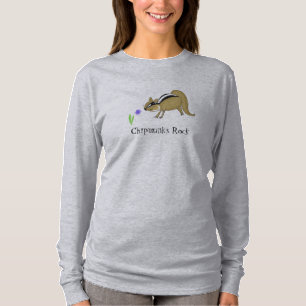 Camiseta  Esquilo de desenho animado com ditado