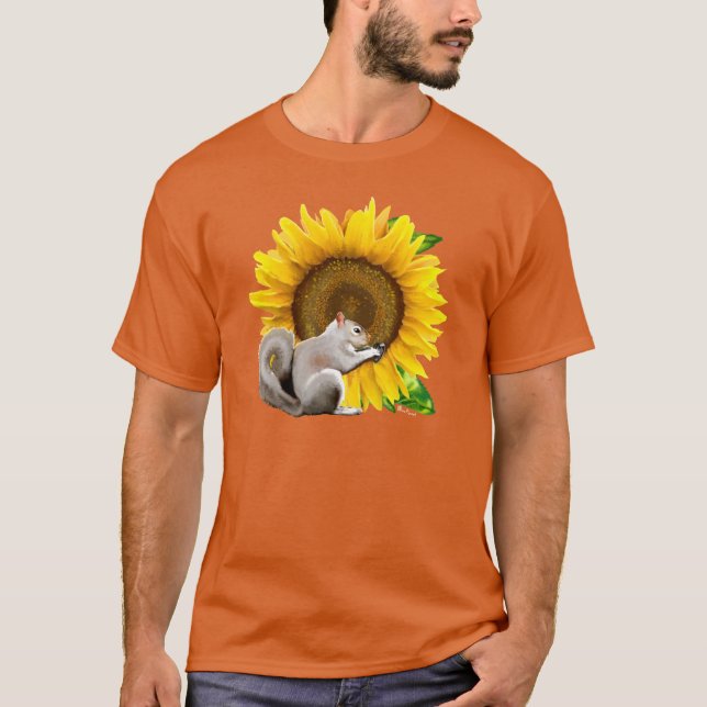 Camiseta Esquilo de girassol (Frente)