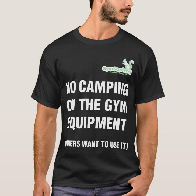 Camiseta Esquilo de Gym Sem Letra branca de campanha (Frente)