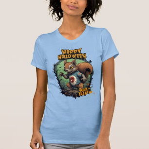 Camiseta Esquilo de Halloween Mischievel - Truque ou Tratar