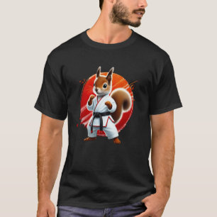 Camiseta Esquilo de Karate Lutador de Artes Marciais Judô T