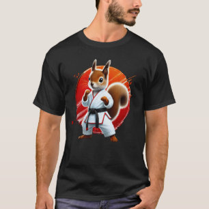 Camiseta Esquilo de Karate Lutador de Artes Marciais Judô T