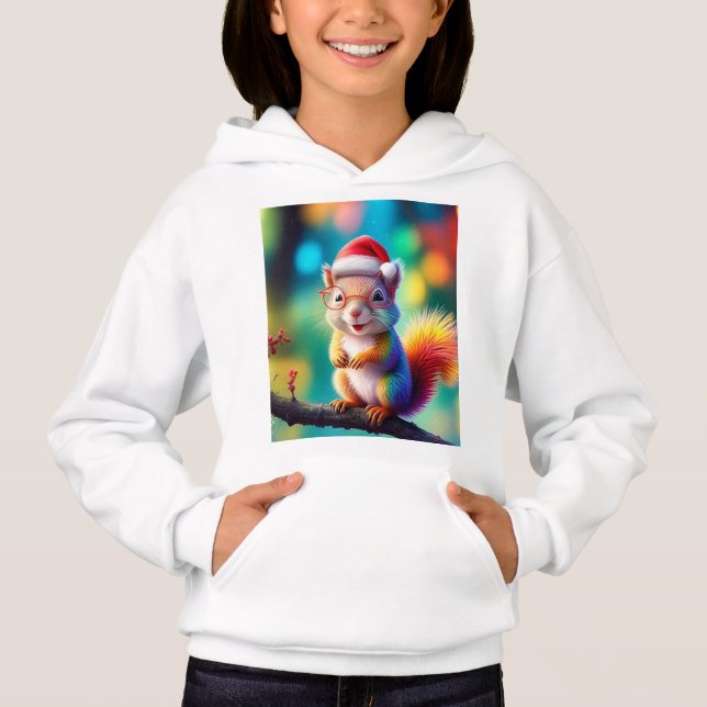 Camiseta Esquilo De Natal Como Papai Noel-56765 (Frente)