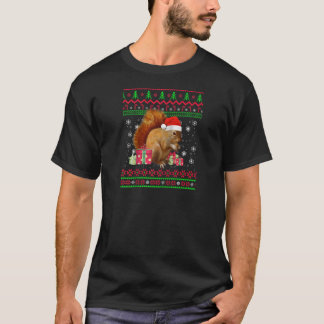 Camiseta Esquilo de Natal dos Animais do Natal Engraçados