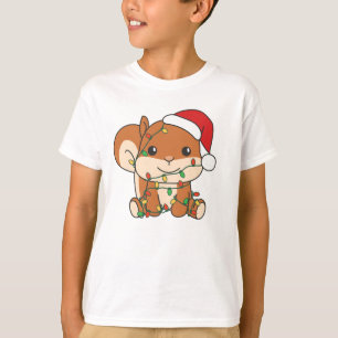 Camiseta Esquilo de Natal para Animais de inverno