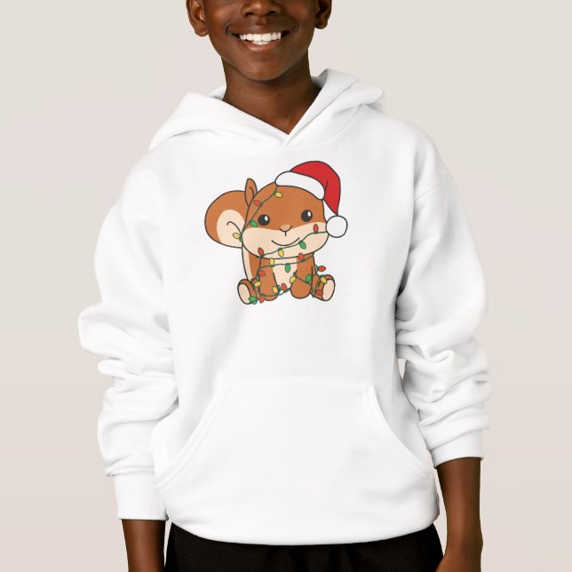 Camiseta Esquilo de Natal para Animais de inverno (Frente)