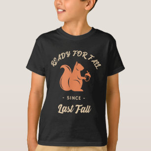 Camiseta Esquilo de Outono Design de Natureza para Amantes