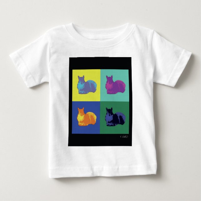 Camiseta Esquilo de pop Art (Frente)