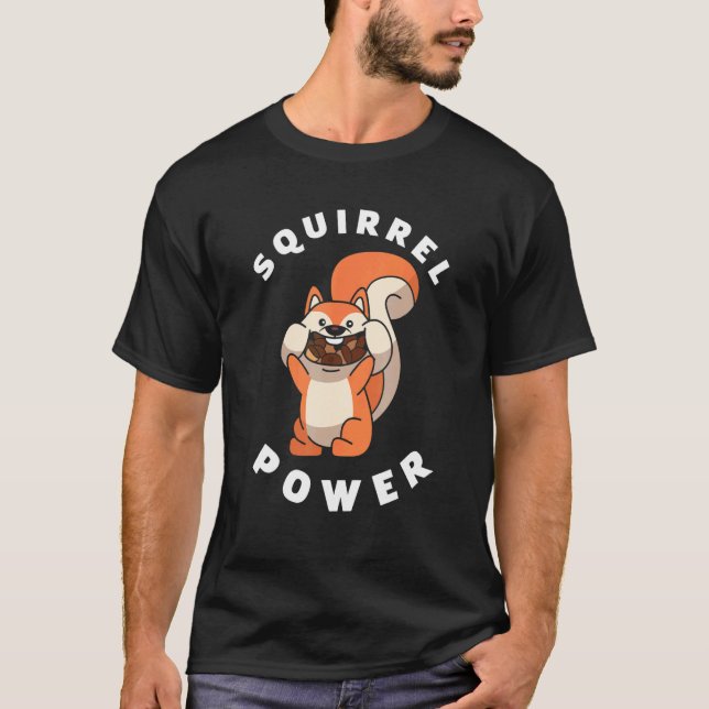 Camiseta Esquilo de potência do esquilo (Frente)