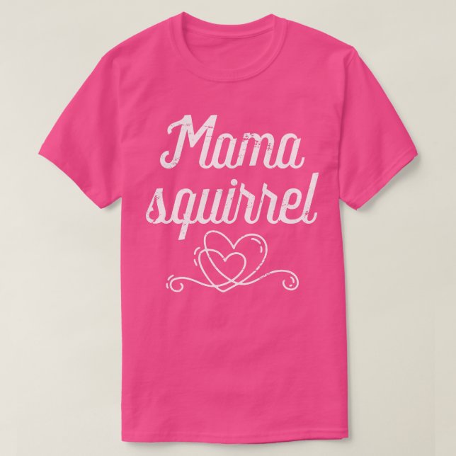 Camiseta Esquilo de presente de dia de as mães (Frente do Design)