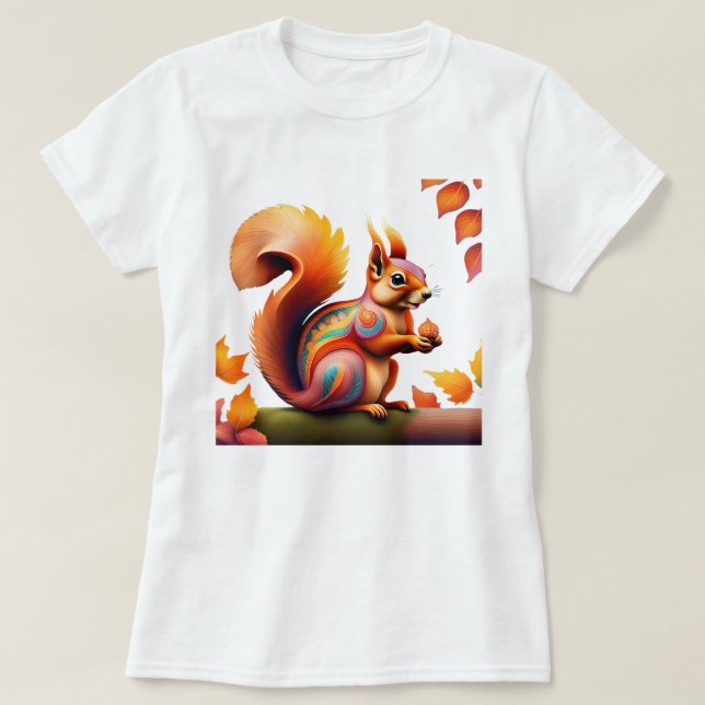 Camiseta Esquilo de Queda Alebrije (Frente do Design)