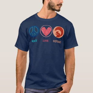Camiseta Esquilo de Sinal de Paz do Amante de os animais Hi