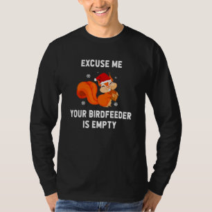 Camiseta Esquilo Desculpe Meu Comedouro Para Pássaros Está
