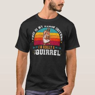 Camiseta Esquilo Dizendo Esquilo De Volta Da Imagem Bastant