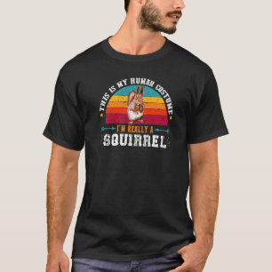 Camiseta Esquilo Dizendo Esquilo De Volta Da Imagem Bastant