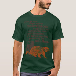Camiseta Esquilo do Dia da Marmota Prevendo a Quota do Temp
