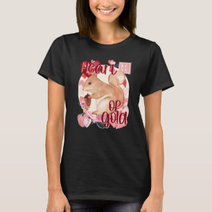 Camiseta Esquilo do Dia dos Namorados Aquarela Simples Core